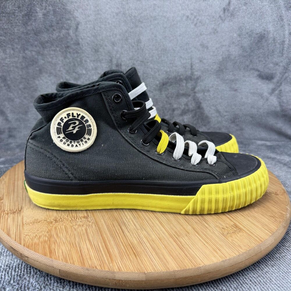 PF Flyers Shoes Womens Size 7.5 Black Posture Foundation Sneakers PM120H1T